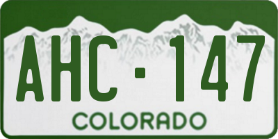 CO license plate AHC147
