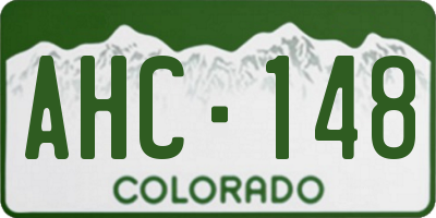 CO license plate AHC148