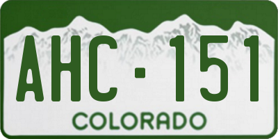 CO license plate AHC151