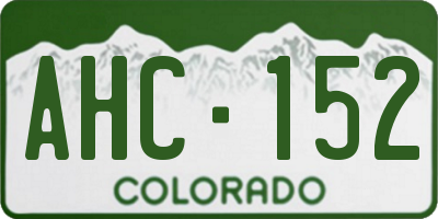 CO license plate AHC152