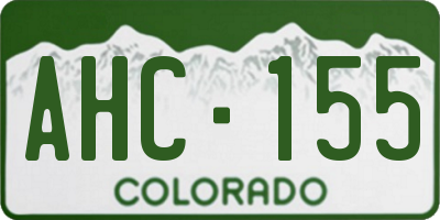 CO license plate AHC155