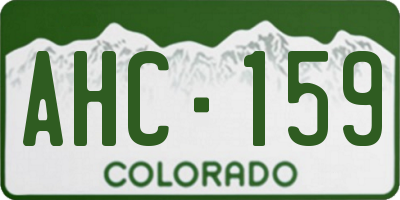 CO license plate AHC159