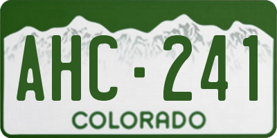 CO license plate AHC241