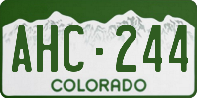 CO license plate AHC244