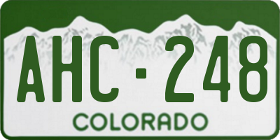 CO license plate AHC248