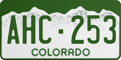 CO license plate AHC253