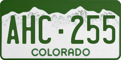 CO license plate AHC255