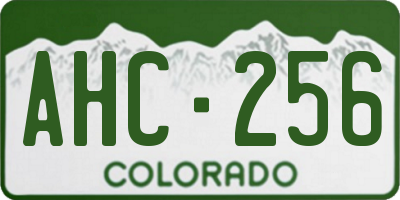 CO license plate AHC256