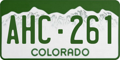 CO license plate AHC261