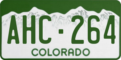 CO license plate AHC264