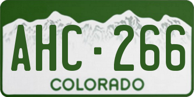 CO license plate AHC266