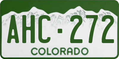 CO license plate AHC272