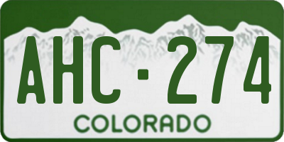 CO license plate AHC274