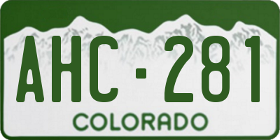 CO license plate AHC281