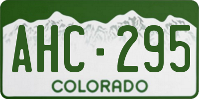 CO license plate AHC295