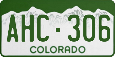 CO license plate AHC306