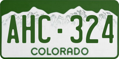 CO license plate AHC324
