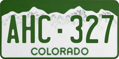 CO license plate AHC327
