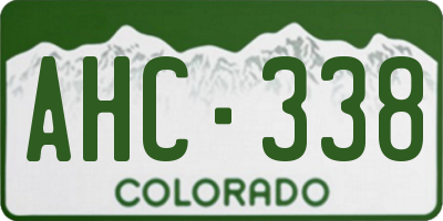 CO license plate AHC338