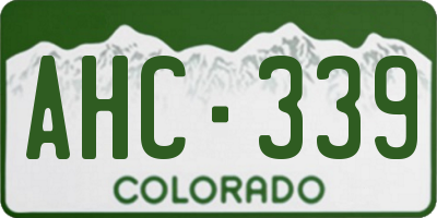 CO license plate AHC339