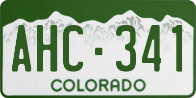 CO license plate AHC341