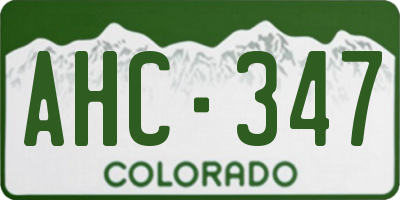 CO license plate AHC347