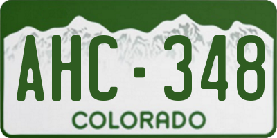 CO license plate AHC348
