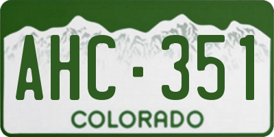 CO license plate AHC351
