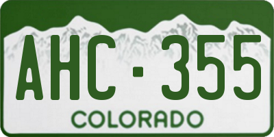 CO license plate AHC355