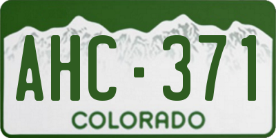 CO license plate AHC371
