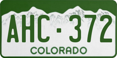 CO license plate AHC372