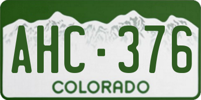 CO license plate AHC376
