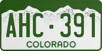 CO license plate AHC391