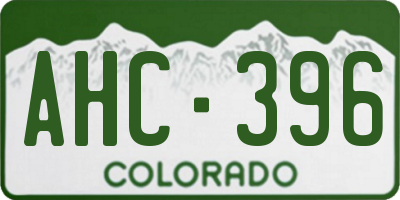 CO license plate AHC396
