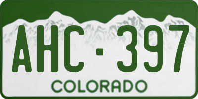 CO license plate AHC397
