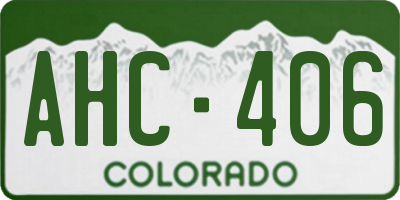 CO license plate AHC406