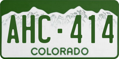 CO license plate AHC414