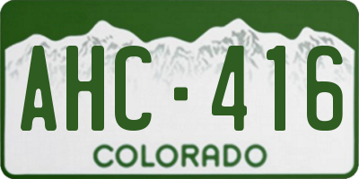 CO license plate AHC416