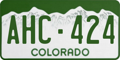 CO license plate AHC424