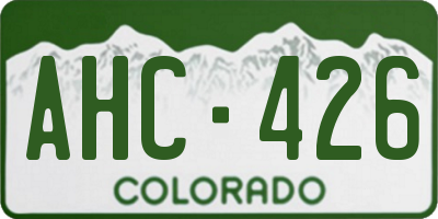 CO license plate AHC426