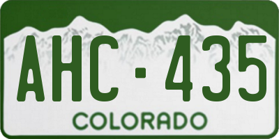 CO license plate AHC435