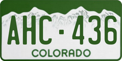 CO license plate AHC436