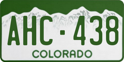 CO license plate AHC438
