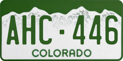 CO license plate AHC446