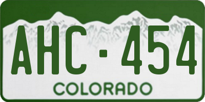 CO license plate AHC454