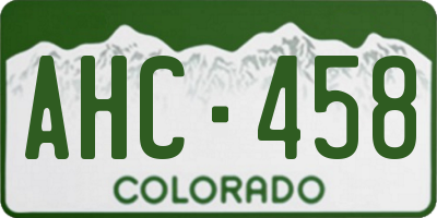 CO license plate AHC458