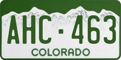 CO license plate AHC463