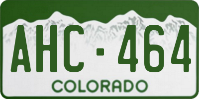 CO license plate AHC464