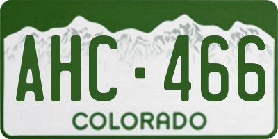 CO license plate AHC466