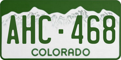 CO license plate AHC468